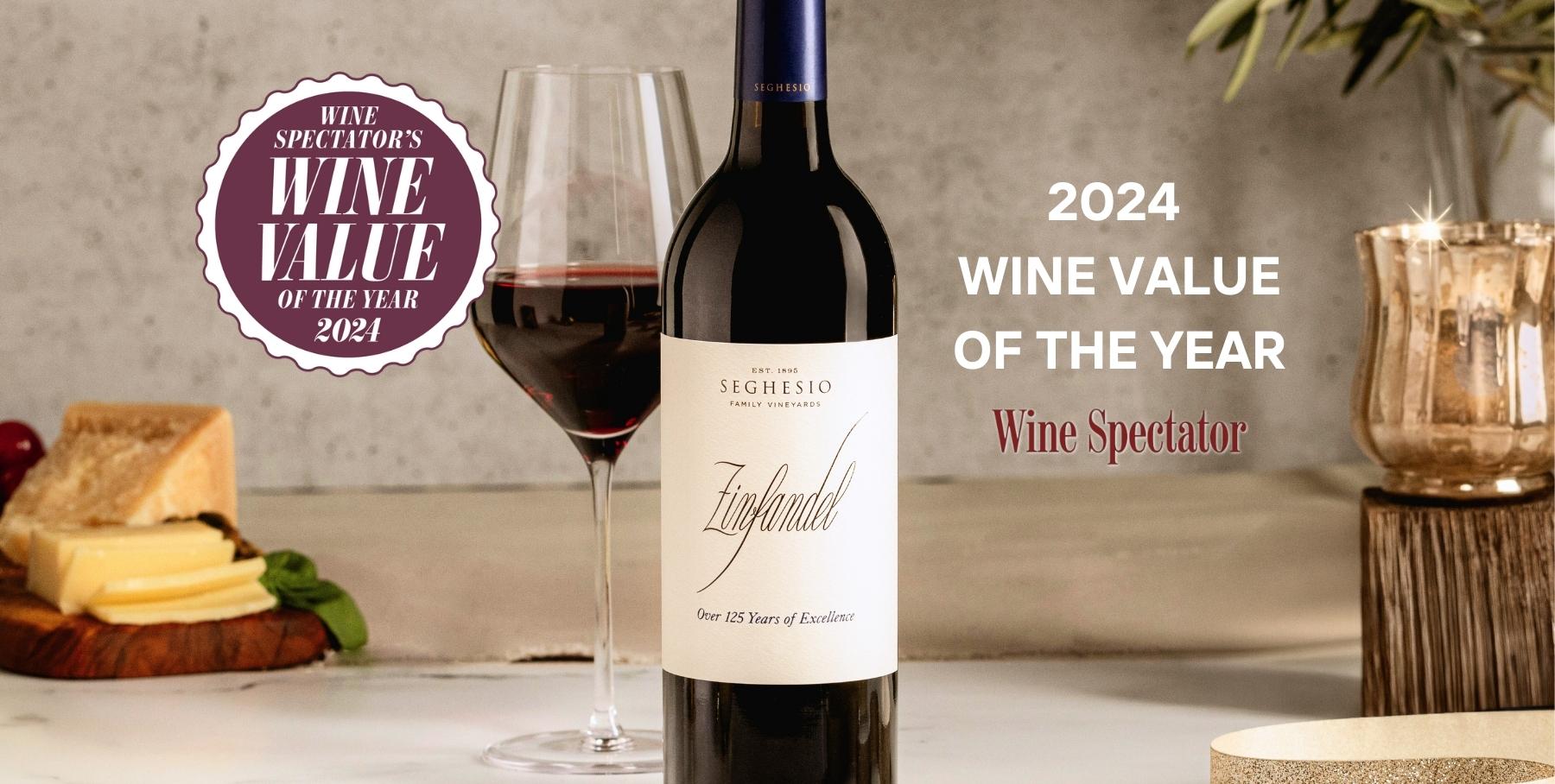 2022 Sonoma Zinfandel has been awarded the Wine Spectator's 2024 Wine Value of the Year